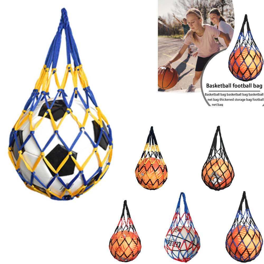 1 Pack Voetbal Netje Nylon Opbergtas Enkele Bal Carry Draagbare Apparatuur Outdoor Sport Voetbal Basketbal Volleybal Tas