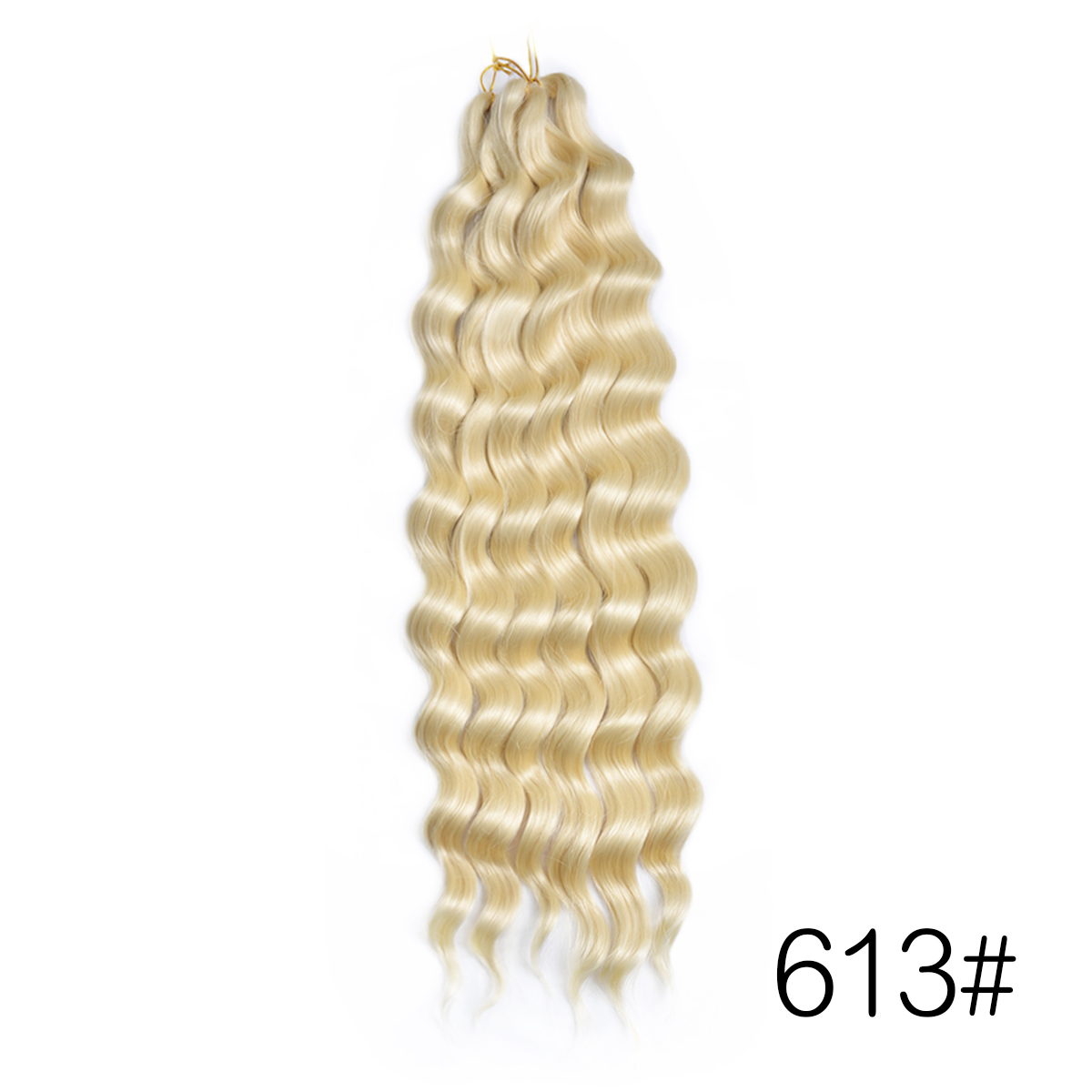 Syntetisk anna twist hæklet krøllet hår 24 cm dybt bølget fletning hår ombre blond brun vandbølget fletning hårforlængelse: T1b/ lilla / 1 stk / parti