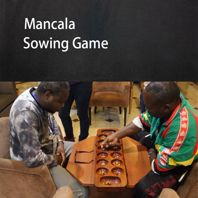 Mancala Afrikaanse Gem Schaken Klassieke Strategie Puzzel Speelgoed Party Game Vouwen Schaakbord Kinderen Educatief Logisch Denken Speelgoed