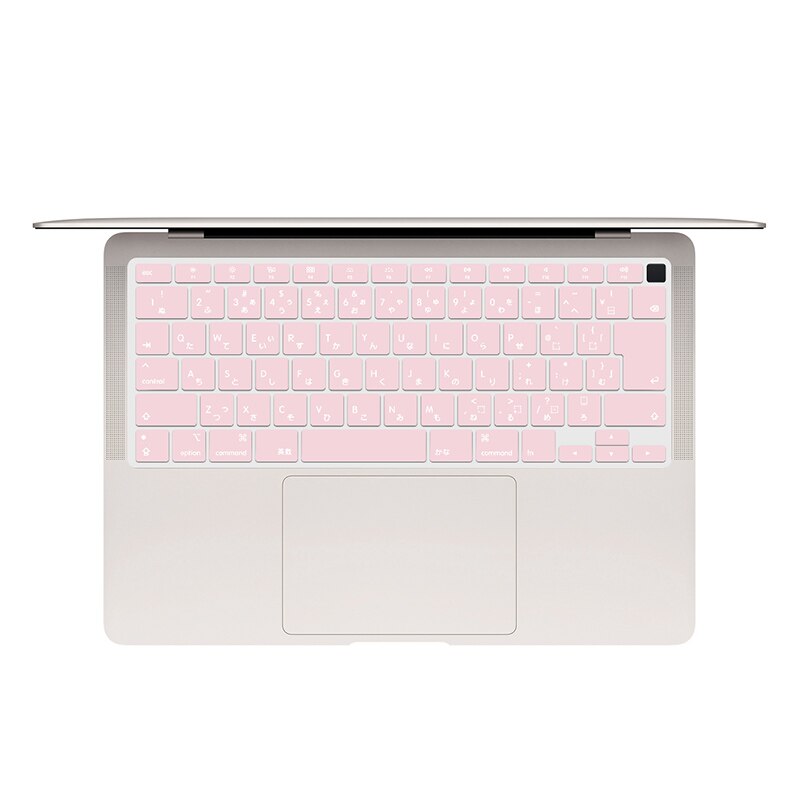 HRH japoński język silikonowa klawiatura skóry pokrywa Protector dla MacBook najnowszy Air 13 Touch ID A2179 (wydanie 2020) wersja JP: New real powder