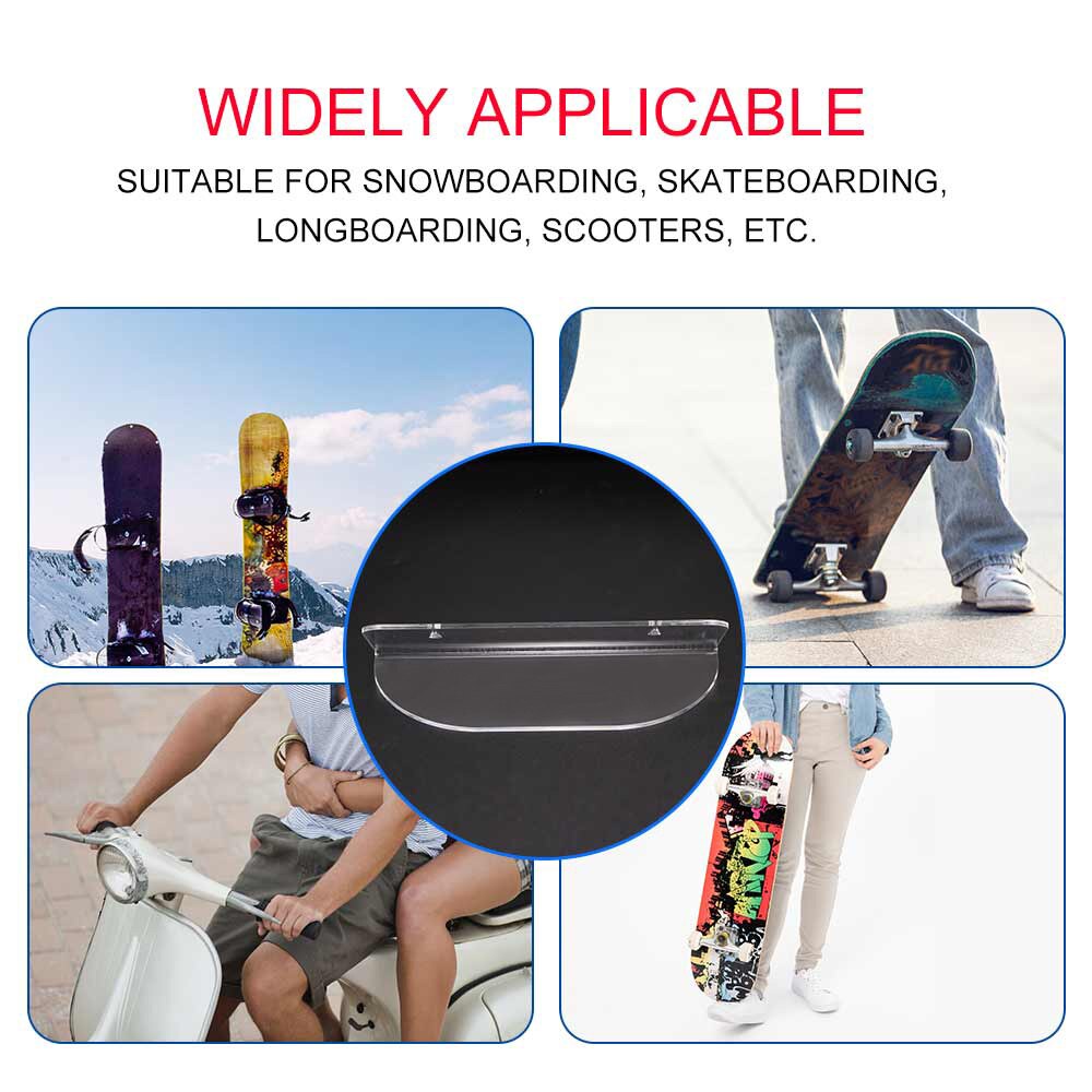 Skateboard beslag opbevaring væghængende let at installere væg rack mount til opbevaring af snowboard longboard skate