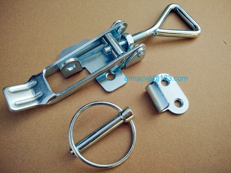 TRAILER LATCH TOGGLE FASTENER OVERCENTER LATCH WITH LYNCH PIN OVER CENTER ZINC PLATE TRAILER TRUCK UTE , trailer parts,