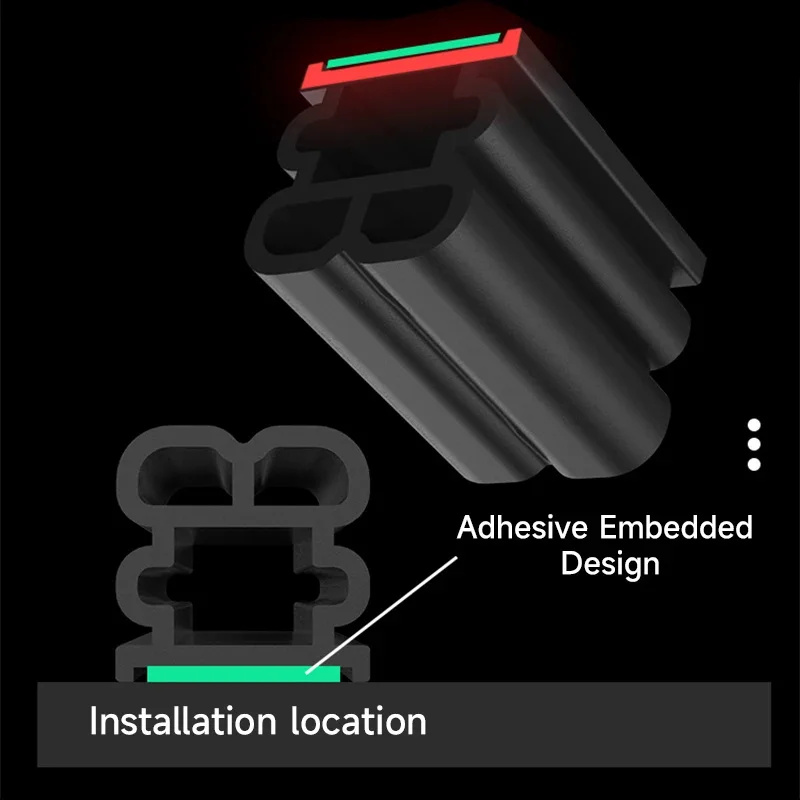 Gumowa uszczelka robić drzwi samochodu, dwuwarstwowa listwa przeciwdeszczowa, naklejka ochronna na drzwi/maskę/klapę bagażnika, dźwiękoszczelna, wodoodporna listwa uszczelniająca.