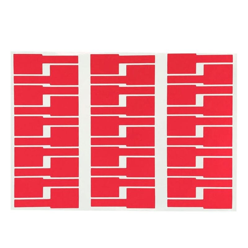 30Pc Kabel Etiketten Sticker Waterdichte Identificatie Tags Werken Met Printer: Rood