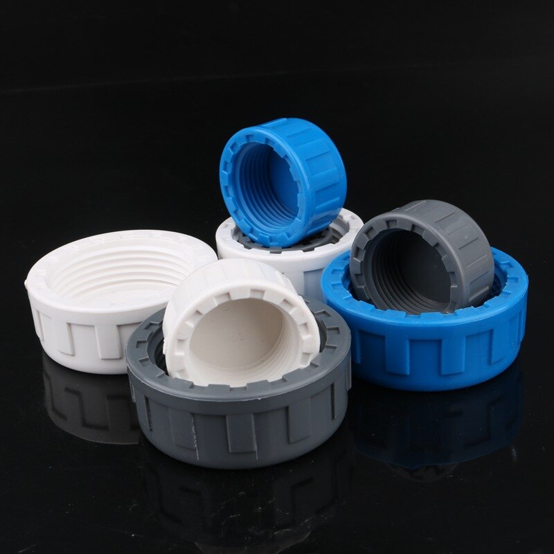 2pcs PVC 20~50mm Female Thread End Cap Garden Irrigation Connector Aquarium Fish Tank Pipe Tube Adapter