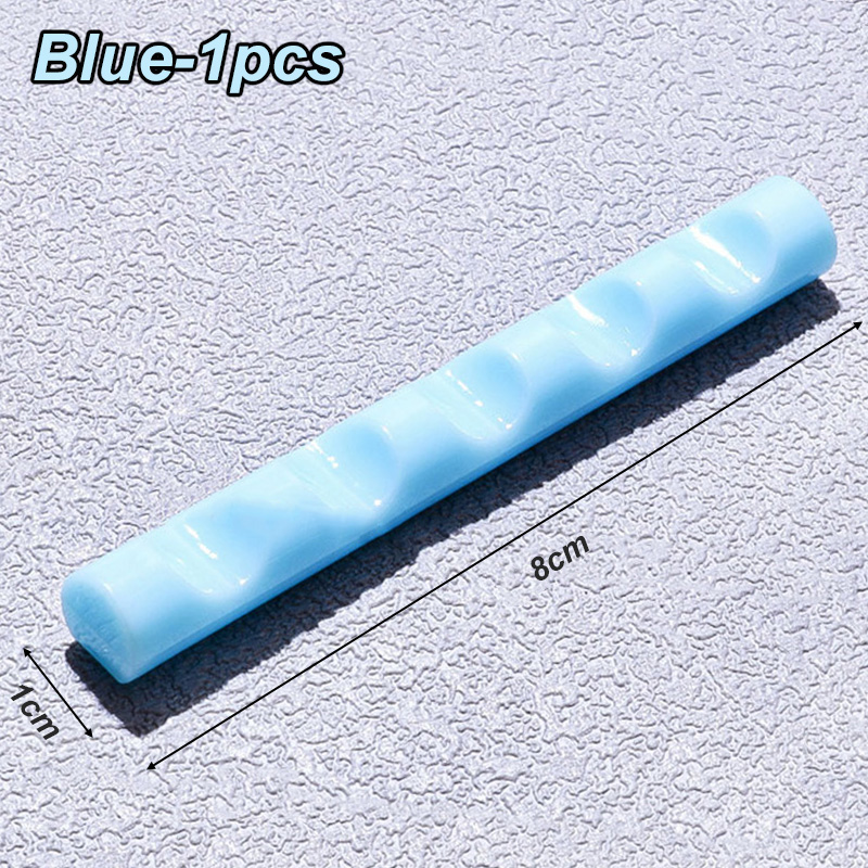 1 st nagelkonstborstehållare stativ med 5 rutnät nagelmålningspennhållare manikyrpennhållare stativ hylla akryldisplay manikyrverktyg: Ljusgrå