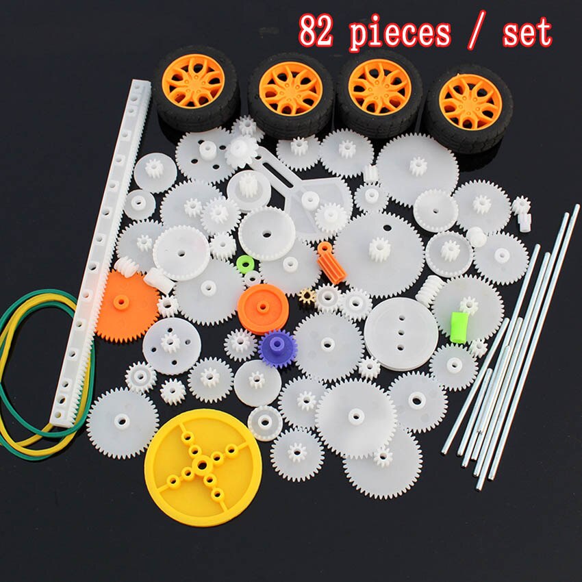 Verschiedene Getriebe Pakete Kunststoff Getriebe Kit Pulley Gürtel Welle Getriebe Wurm Crown Motor Getriebe Montage 0,5 Modul Zahnstange DIY spielzeug