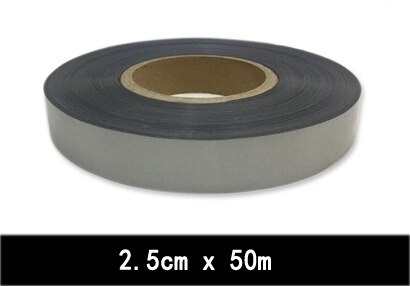 Película reflectante plateado brillante de alta visibilidad para transferencia de calor, Material de tela reflectante de advertencia de seguridad, cinta de pedrería para aplicación con plancha: 2.5cm x 50m