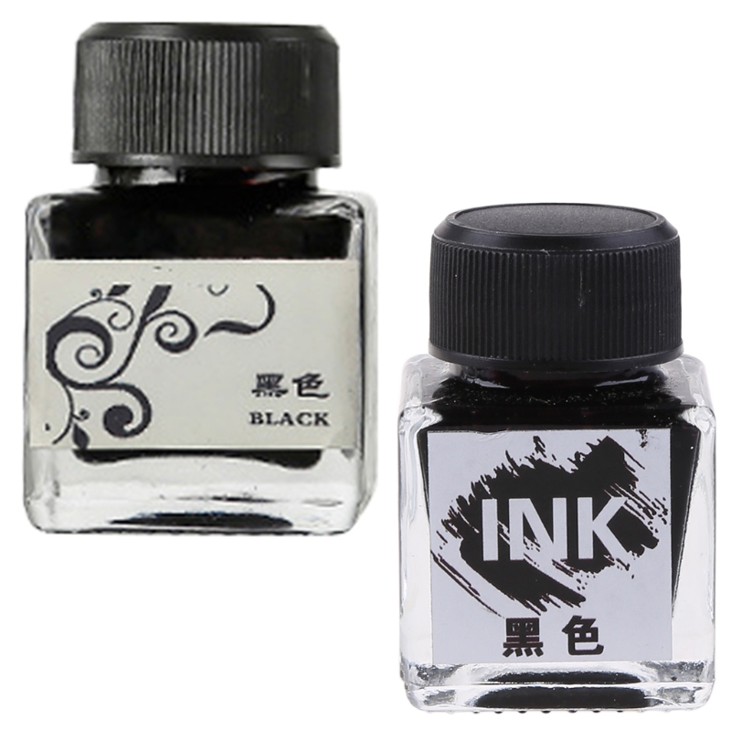 25ml Bottled Glass Smooth Writing Fountain Pen Ink Refill School Student Stationery Office Supplies,11 Colors for Choices