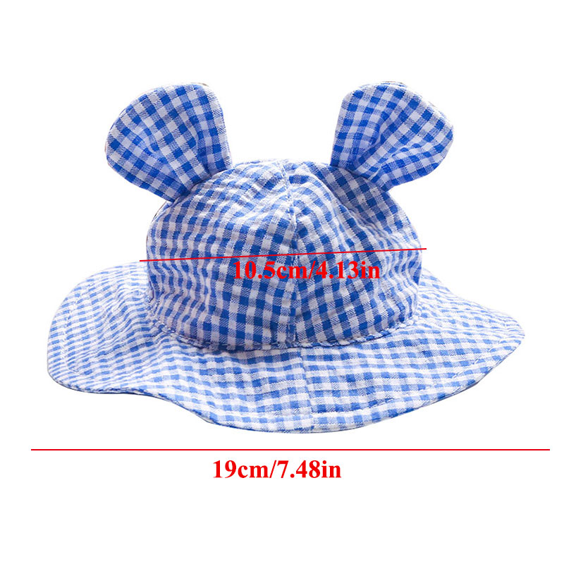 Dog Small Ear Hat Plaid Caps Shade Hat Pet Dog Cap Sun Protective Hat Summer Adjustable Cute Cap Pet Supplies