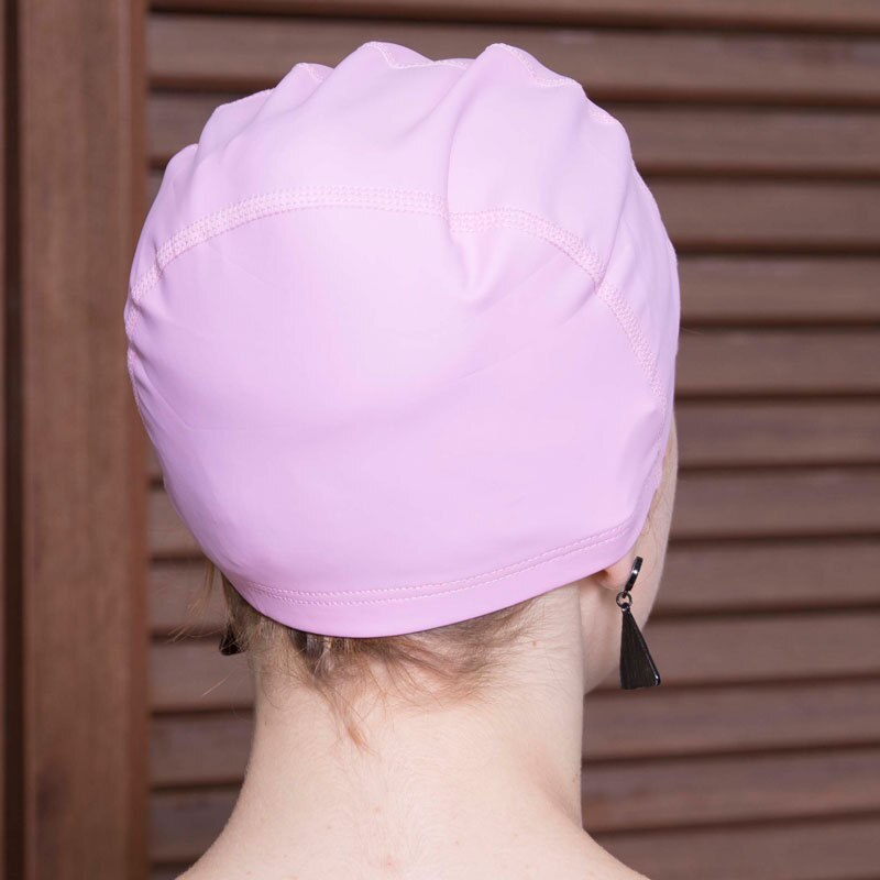 Swimming Ring Elastic Waterproof PU Fabric Protect Ears Long Hair Sports Swim Pool Hat Swimming Cap for Men & Women