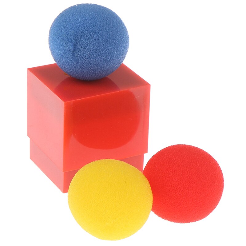 1set(2 block 3 balls) Magic Tricks Kids Close Up Magic Prop Easy to do For Magicians kids magic