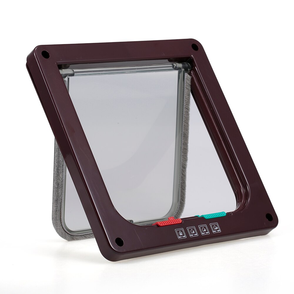 Barrera de seguridad para puerta de perro y gato, para mascotas, talla S, M y L: brown / L