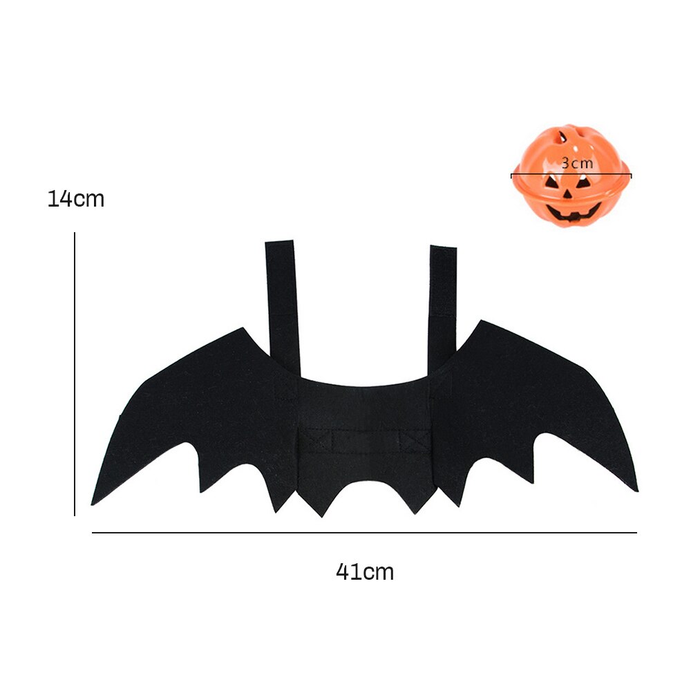 1Pc Halloween Pet Dog Costumes Bat Wings Black Cute Fancy Dress Cat Costume Pet Cosplay Clothing Cat Halloween Costume Bat Wings