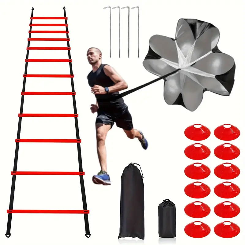 1 zestaw piłkarski sprzęt treningowy do piłki nożnej Fitness odporny na spadochron spadochronowy