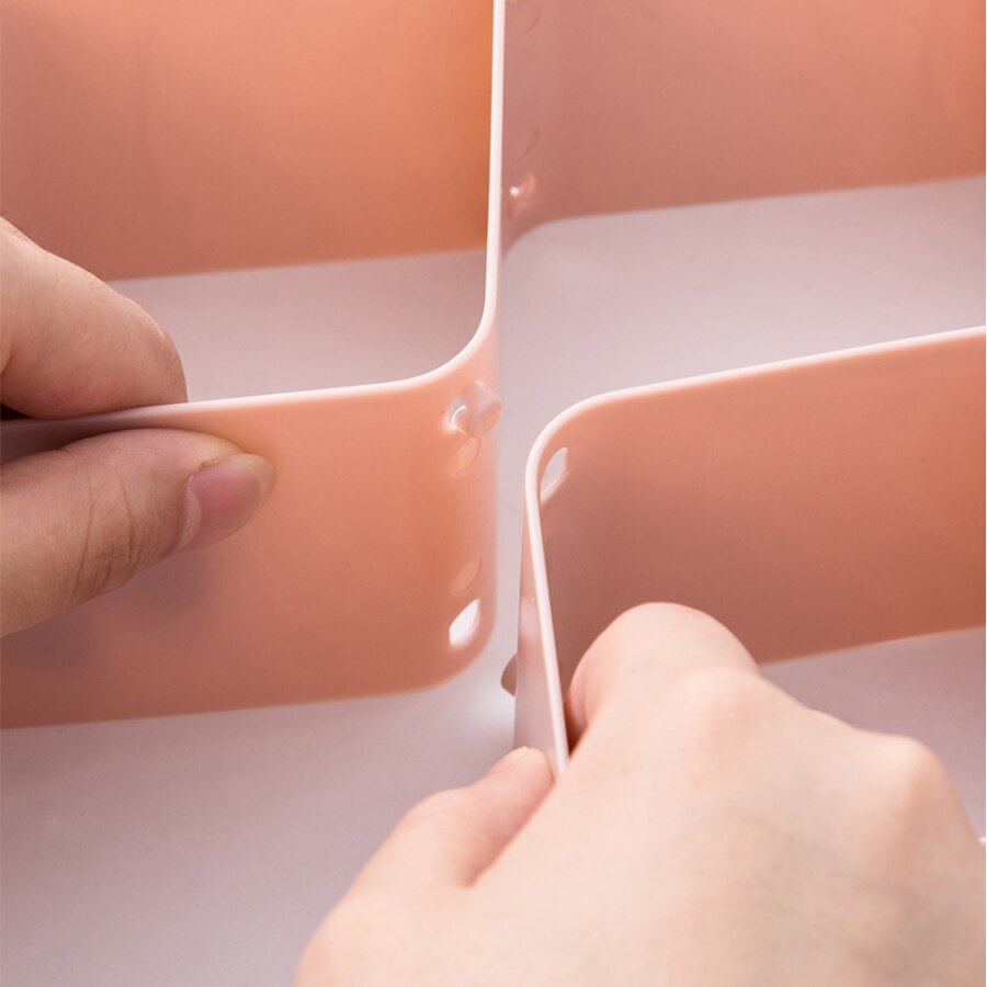 Divisori per cassetti fai-da-te organizzatore di stoccaggio per cassetti regolabile per disordine posate da cucina comò strumenti per il trucco calze cassetti per ufficio