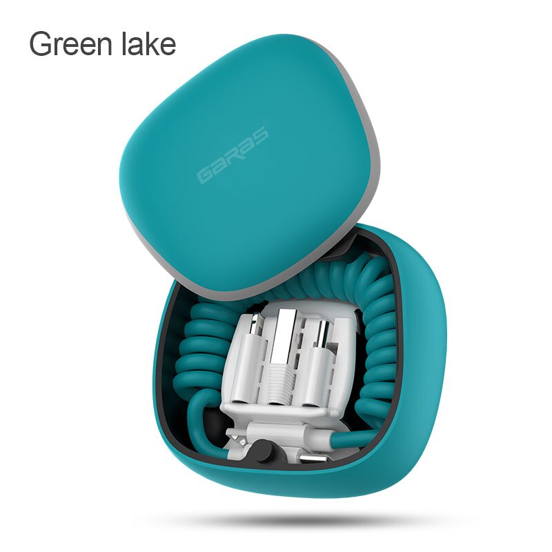 Garas Power Bank Pd/QC3.0 Micro Usb/Usb C Mini Powerbank Fast Charger Type C Naar Type C lente Kabel Om 3 In 1: green