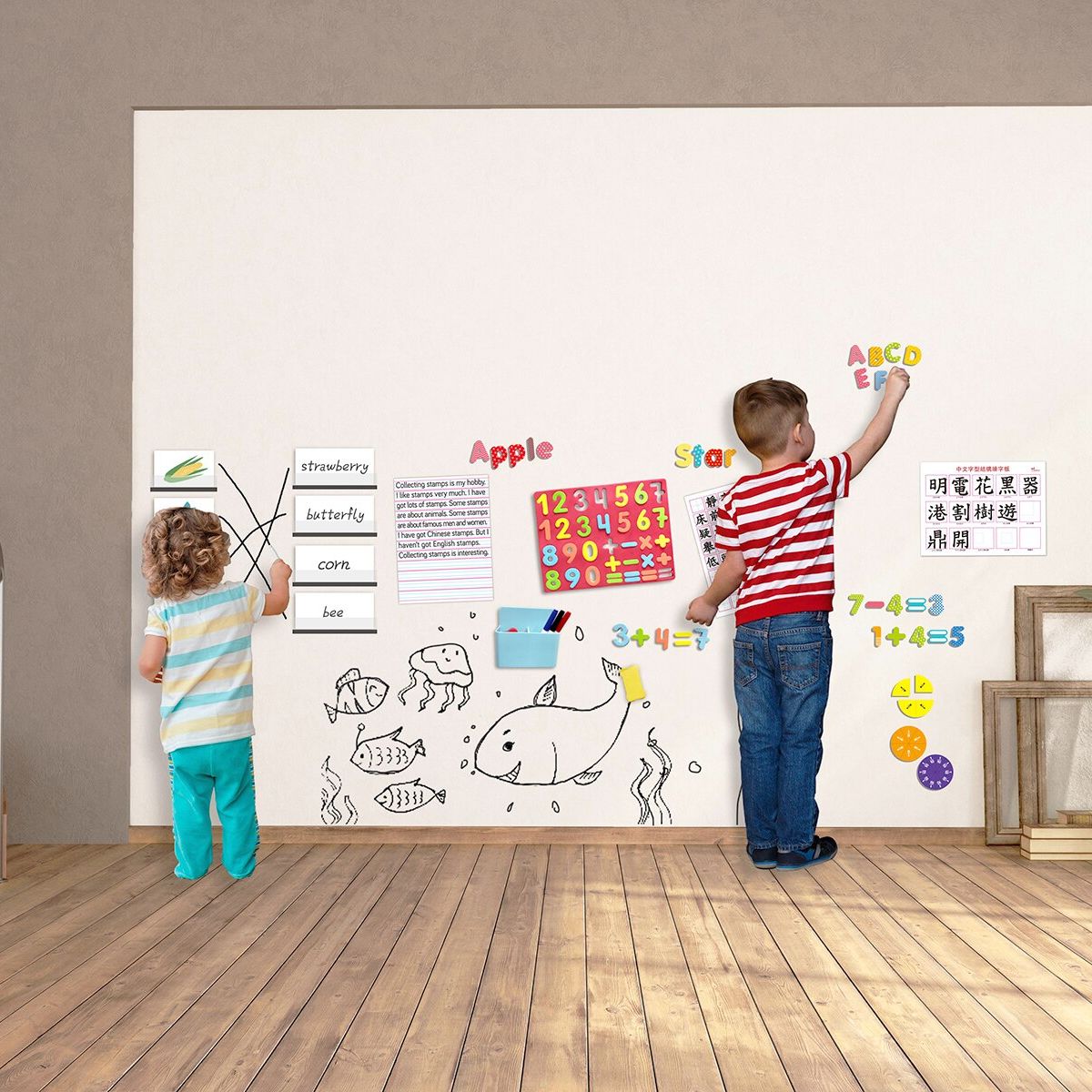 100pcs Magnetic Letter Alphabet, alphabet, capital letters uppercase and lowercase letters Box 1000 word list