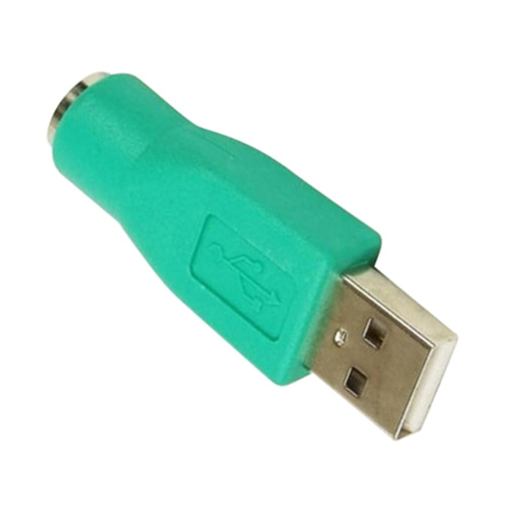 1 Pcs Oude Stijl Adapter Usb Male Poort 6Pin PS2 Vrouwelijke Converter Eenvoudige Installatie Groen Adapter Voor PS2 Muis of PS2 Toetsenbord