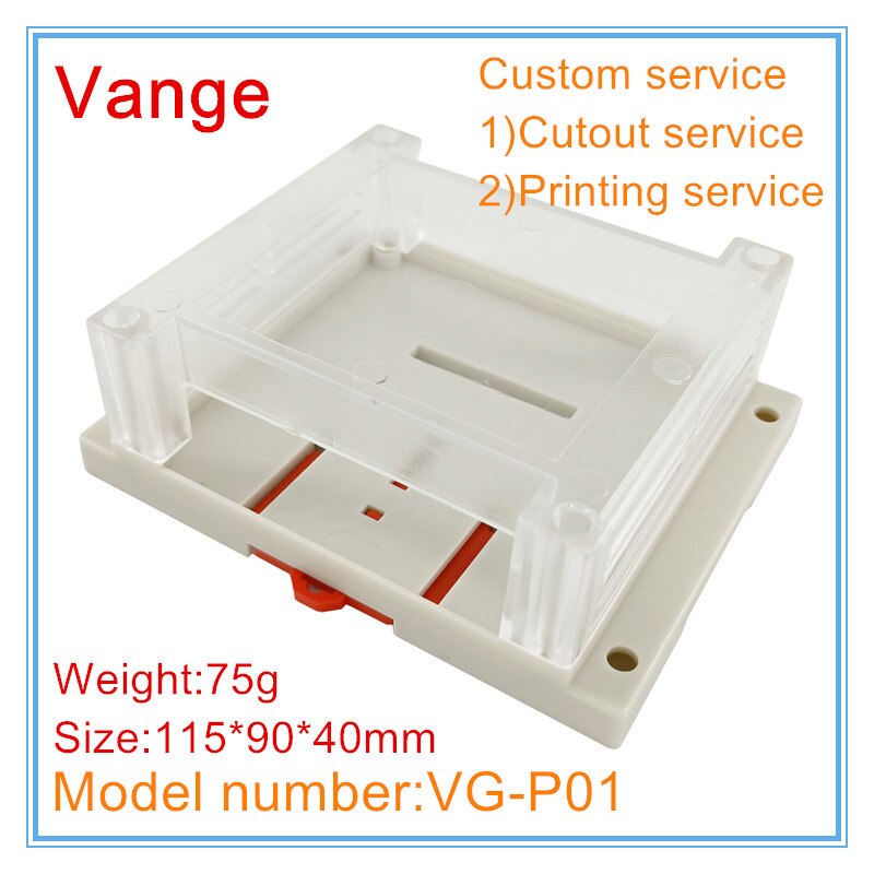 10pcs/lot mold injected extrusion housing ABS plastic case enclosure diy 115*90*40mm for PLC system PCB equipment