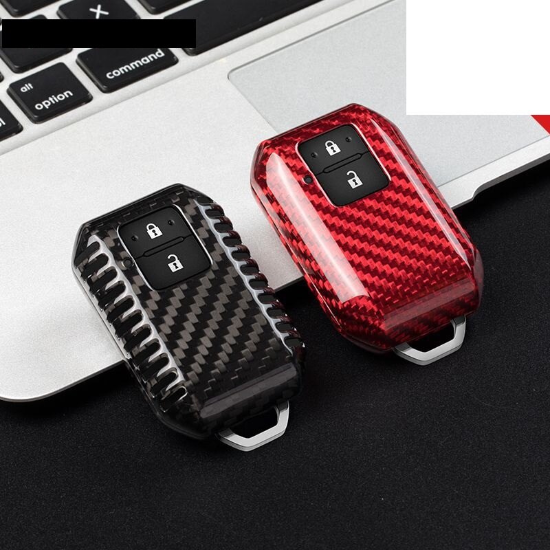 Real Carbon Fiber Car Remote Key Case Key Cover Voor Suzuki Swift Wagon R Monopoly Keyless Houder bescherming