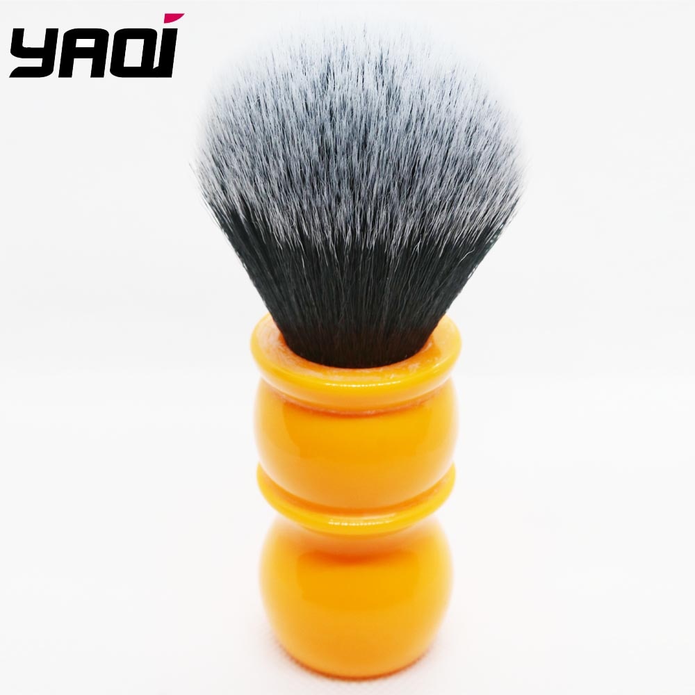 Yaqi 24mm blødt syntetisk hår god smoking knude orange skaft barberbørster med større limknop