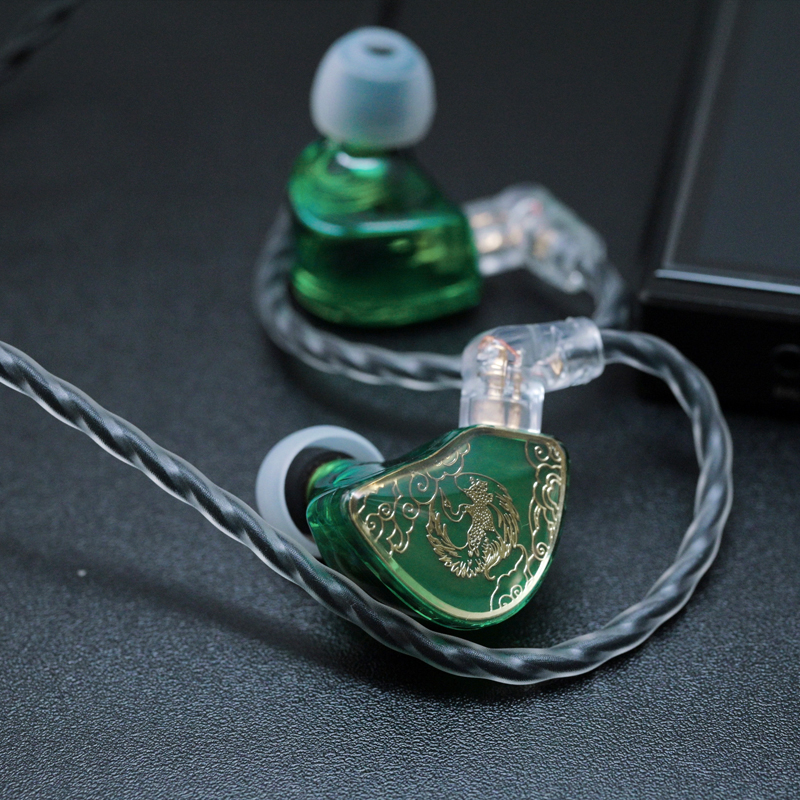Tangzu WAN ER SG Jade Green 10mm controlador dinámico auricular intrauditivo IEM MIC diafragma compuesto de Metal N52 imán Beat-selling