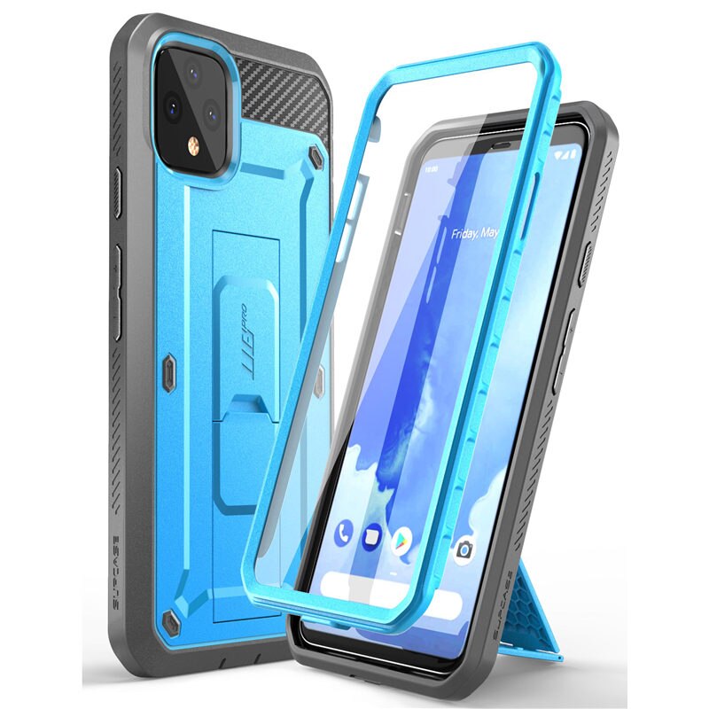 Coque de protection complète et robuste pour Google Pixel 4 UB Pro, étui avec protection d&#39;écran intégrée,: Blue