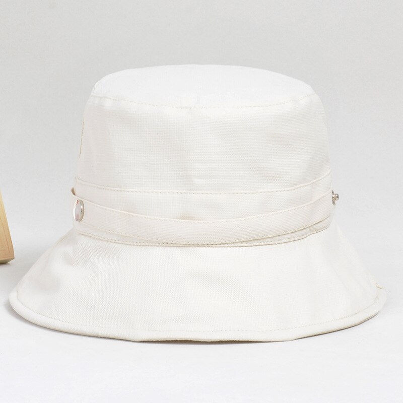 Emmer Hoed Pure Cotton Sun Panama Hoed Grote Maat Boonie Cap Vrouwen Big Size Emmer Hoed Mannen Plus Size Visser Hoeden, Wit, 56Cm