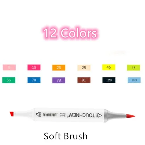 TOUCHNEW Sketching markers Soft brush Marker pen set brush marker alcohol-based marker comic drawing animation art supplies: Yellow