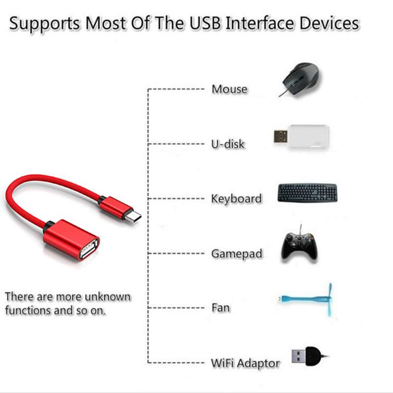 adaptador de Cable OTG tipo-c/Micro macho de Host a USB hembra, Cable de transferencia de datos de aleación de aluminio para Samsung HTC Android