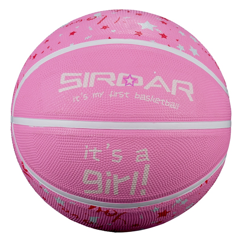 Sirdar basketball bold størrelse 4 pink mærket billig gummi lamineret basketball til børn børns basketball: Default Title