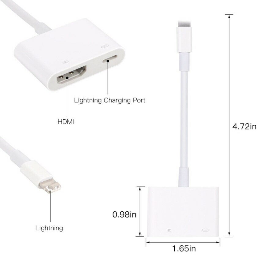 Adaptateur HDMI Airsky Pour IPhone/iPad – Connexion TV HD, Câble Inclus