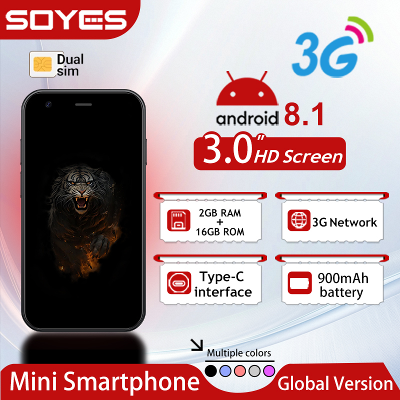 SOYES XS15, das weltweit kleinste Android-Smartphone, das 3-Zoll-Android 8.1-System ist eine kreative Geschenkauswahl für Sicherung-Telefone