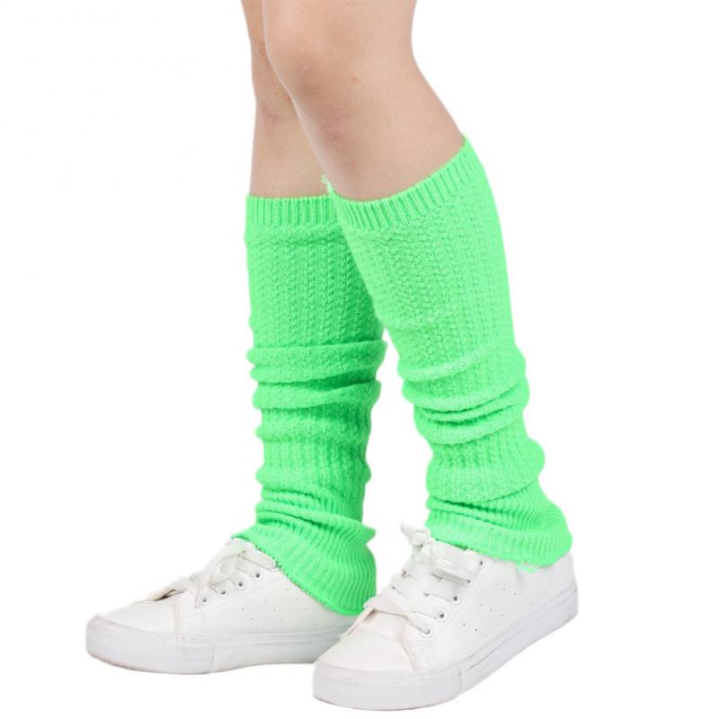 Calcetines largos de punto para mujer, calcetín elástico hasta la rodilla para exteriores, calentadores de piernas, medias ajustadas cálidas para mujer, de Navidad de Año 2022: green
