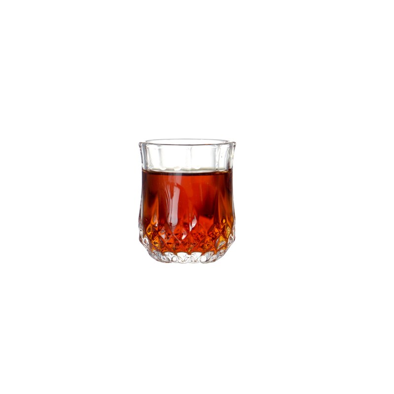 Set of 6 heavy base machine made shot glasses lead free glass liquor glasses for vodka spirit drinks 50ml