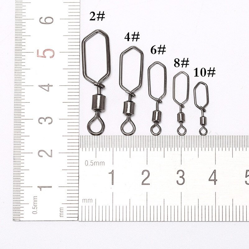 1 tas viswartel pesca visaccessoires schommel vierkante snap rolwartels vishaak kunstaas connector
