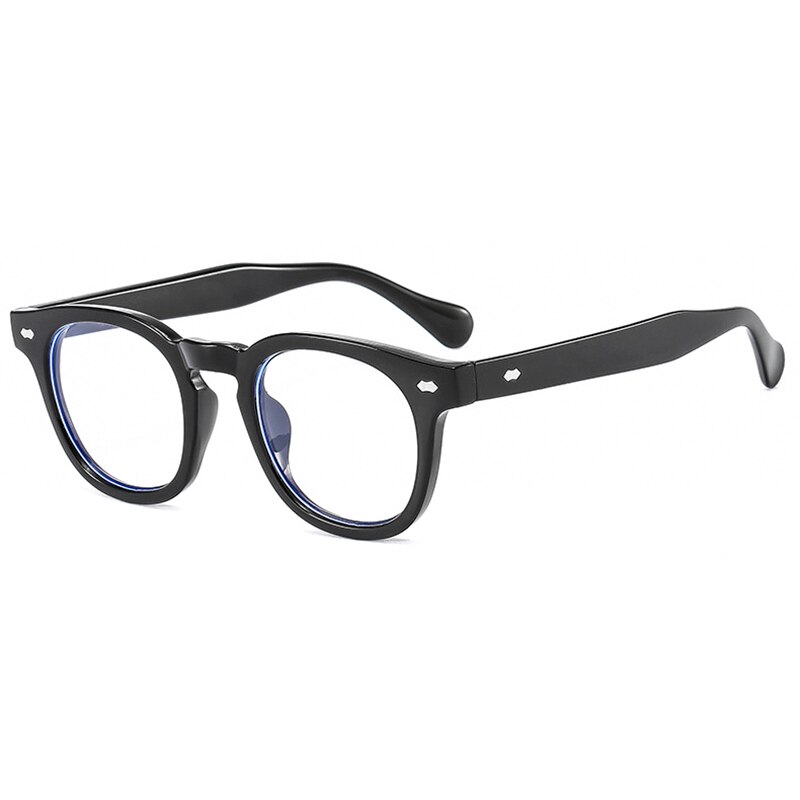 Eyeglasses Frame for Easing Digital Eye Strain and Blue Light Blocking Glasses Optical Prescription Eyewear Spectacles UV400: black