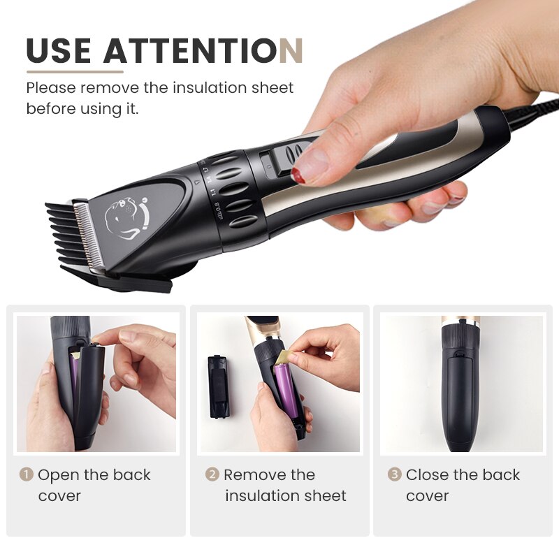 Profissional pet cão aparador de pêlos animais de estimação grooming clippers gato cão cortador máquina barbeador baixo ruído tesoura elétrica clipper