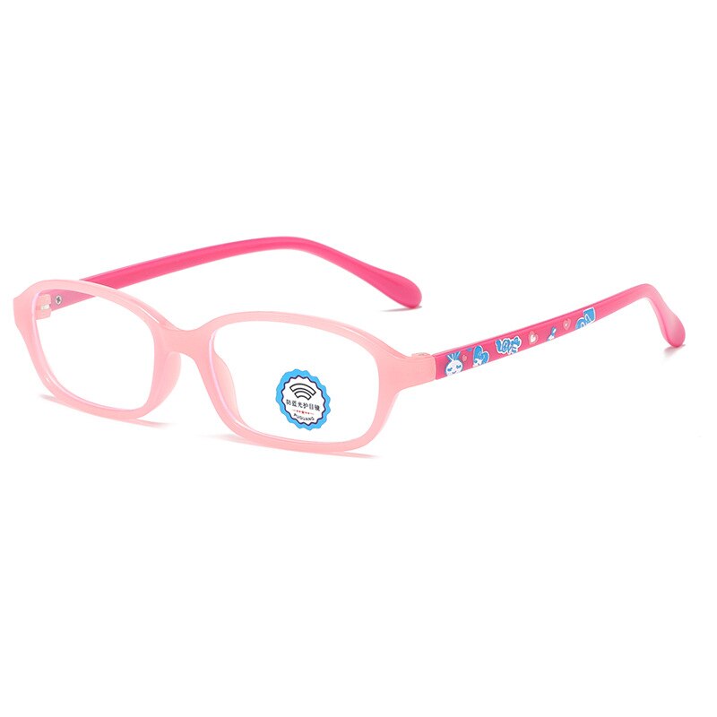 Montura óptica transparente para niños y niñas, gafas de Sol infantiles flexibles con prescripción, 8803: Pink Rose
