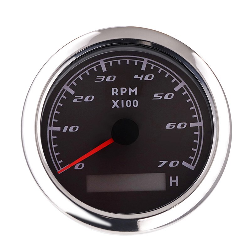 Compteur marin de Tacho de capteur de Tacho de bateau de voiture de 85mm avec le mètre de Tacho d'affichage à cristaux liquides 3000 4000 6000 8000 tours/min tachymètre 12V/24V avec le rétro-éclairage rouge
