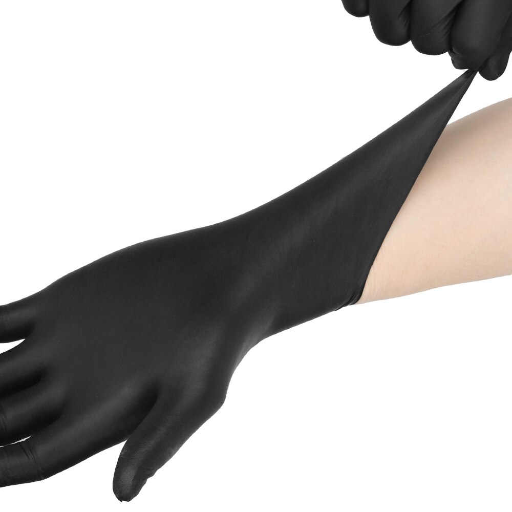 100 stk./sæt oliebestandige engangs latexhandsker engangshandsker af nitril skridsikre vandtætte fortykkere