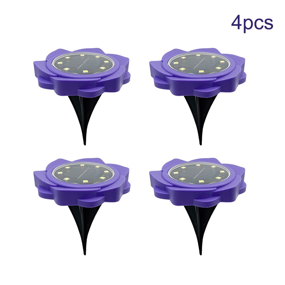 4pcs 8 LEVOU Rua Luz Solar Jardim Luz Solar Ao Ar Livre À Prova D' Água Decoração Da Lâmpada Da Escada Decks Subterrâneo Enterrado Lampy Solarne
