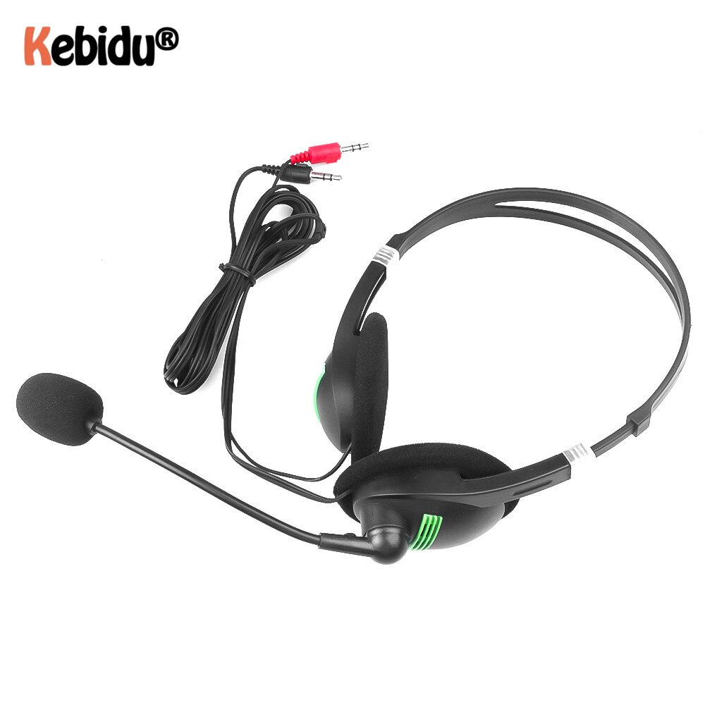 3.5mm double-headed wired earphones with noise-cancelling earphones, suitable for school desktop laptop children's earphones