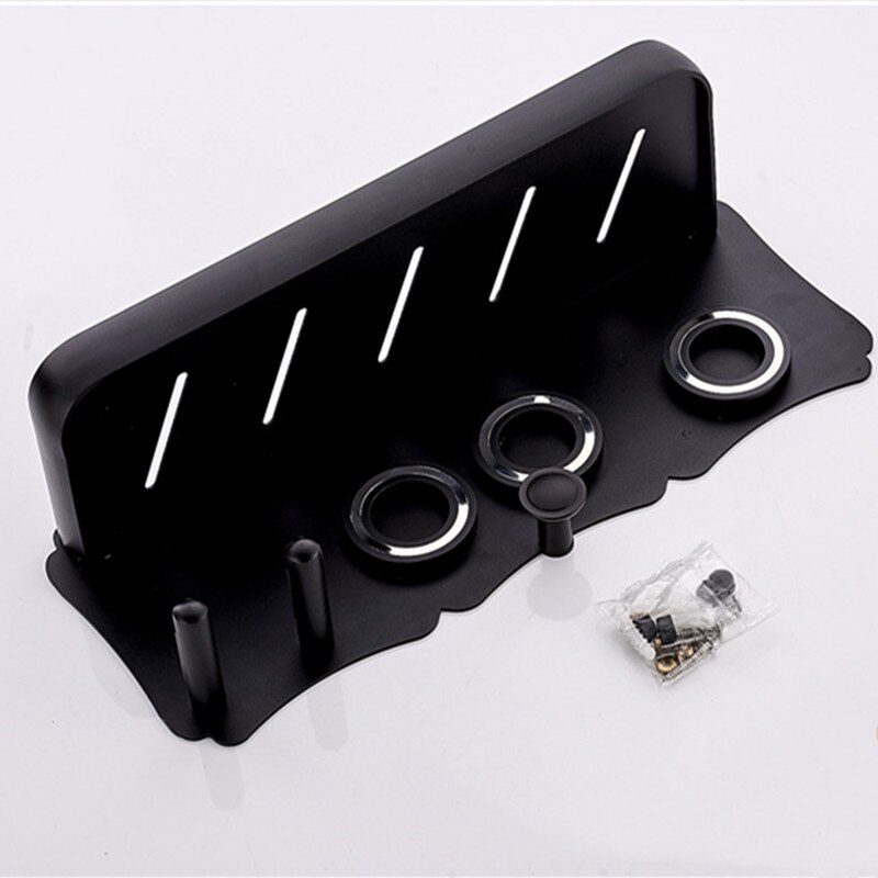 Badkamer Planken Zwart Föhn Houder Wandmontage Opbergrek Zilver Keuken Plank Voor Dyson Supersonic Föhn Houder