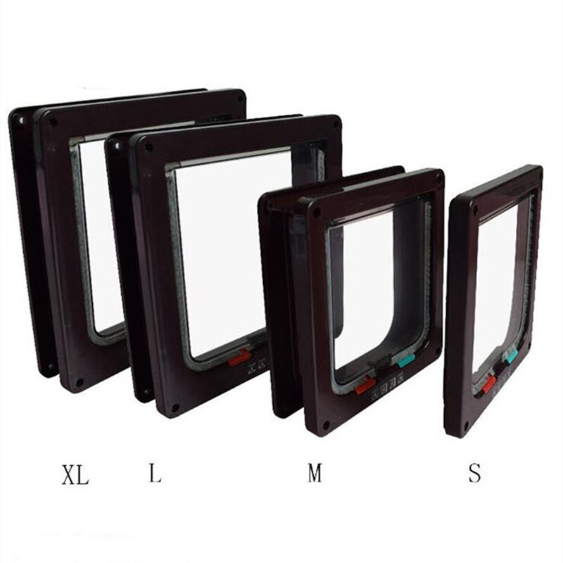 Hond Flap Deur Smart Security 4 Manier Lock Abs Plastic Deur Bestuurbare Schakelaar Richting Hond Kat Gate S/M/L/Xl 5 Kleuren
