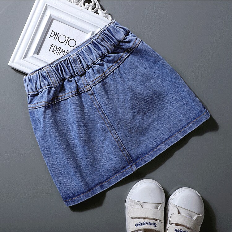 Jupes courtes en Denim pour filles, jupes à bretelles pour enfants,