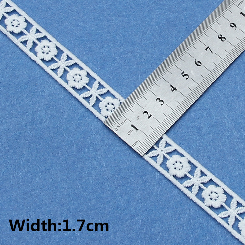 5 jardów białej bawełny haftowanej koronki wstążki tkaniny DIY szycia ręcznie robione materiały rzemieślnicze ubrania dekoracja domu: Czarny nikiel