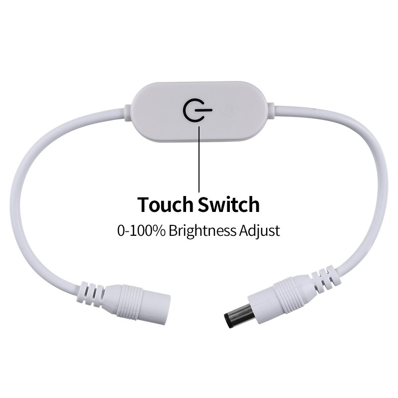 Led strip touch lysdæmper lysstyrke kontrol led lysdæmper kontakt 1 taster lysdæmper med memory funktion 12v-24v lys kontakt justering