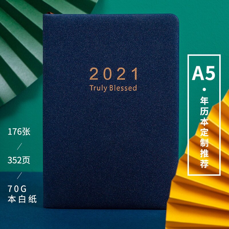 Agendas Weekly Planner Organizer A5 Diary Notebook Monthly Journal Note Book Personal Business Travel Plan Notepad Schedule: blue B